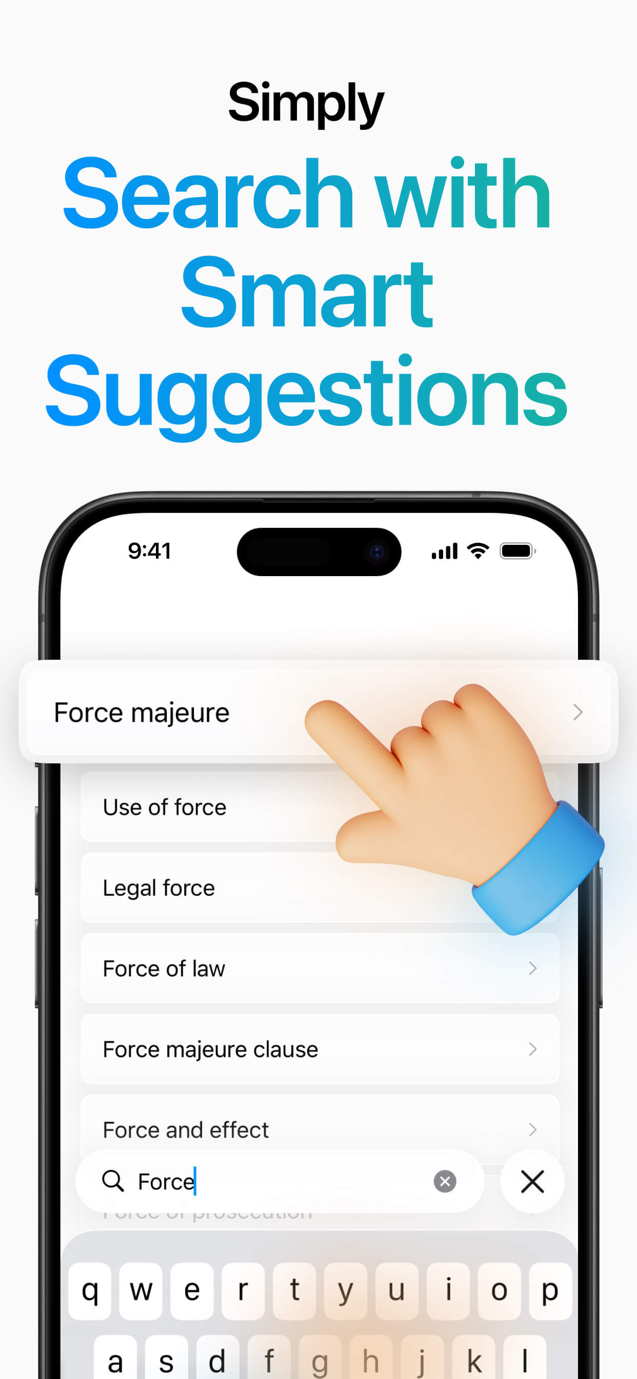 Smart search with autocomplete suggestions